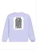 Oversized Sweatshirt | Relaxed Fit Unisex | 400 GSM Cotton Blend | DTG Printed | Pre-Shrunk Drop Shoulder | Personalized | DTG | Typography | Trust | Friendship | Secure | Your Secrets Are Safe - back - Lavender - mockup 2