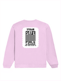 Oversized Sweatshirt | Relaxed Fit Unisex | 400 GSM Cotton Blend | DTG Printed | Pre-Shrunk Drop Shoulder | Personalized | DTG | Typography | Trust | Friendship | Secure | Your Secrets Are Safe - back - Light Baby Pink - mockup 2