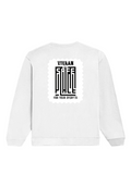 Oversized Sweatshirt | Relaxed Fit Unisex | 400 GSM Cotton Blend | DTG Printed | Pre-Shrunk Drop Shoulder | Personalized | DTG | Typography | Trust | Friendship | Secure | Your Secrets Are Safe - back - White - mockup 2