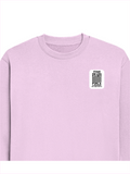 Oversized Sweatshirt | Relaxed Fit Unisex | 400 GSM Cotton Blend | DTG Printed | Pre-Shrunk Drop Shoulder | Personalized | DTG | Typography | Trust | Friendship | Secure | Your Secrets Are Safe - left pocket - Light Baby Pink - mockup 3