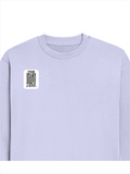 Oversized Sweatshirt | Relaxed Fit Unisex | 400 GSM Cotton Blend | DTG Printed | Pre-Shrunk Drop Shoulder | Personalized | DTG | Typography | Trust | Friendship | Secure | Your Secrets Are Safe - right pocket - Lavender - mockup 4