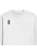 Oversized Sweatshirt | Relaxed Fit Unisex | 400 GSM Cotton Blend | DTG Printed | Pre-Shrunk Drop Shoulder | Personalized | DTG | Typography | Trust | Friendship | Secure | Your Secrets Are Safe - right pocket - White - mockup 4
