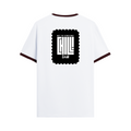 Ringer T-shirt | Unisex Fit | 100% Cotton | DTF Print | Bio Washed & Pre Shrunk | Adults | Personalized | DTF | Typography | Self-expression | Everyday | Confident | Effortlessly Chill - back - Maroon off white - mockup 2