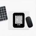 Mouse Pad | Standard Size | Sublimation Print | Smooth Tracking & Skid-Proof Base | Unisex | Personalized | Typography | Self-expression | Everyday | Confident | Effortlessly Chill - front - Square - White - mockup 1