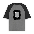 Unisex Oversized Raglan T-Shirt | Relaxed Fit | 100% Bio-Washed Cotton DTG Print | Two-Tone Contrast Sleeves | For Him & Her | Personalized | DTG | Typography | Self-expression | Everyday | Confident | Effortlessly Chill - back - mockup 2