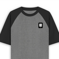 Unisex Oversized Raglan T-Shirt | Relaxed Fit | 100% Bio-Washed Cotton DTG Print | Two-Tone Contrast Sleeves | For Him & Her | Personalized | DTG | Typography | Self-expression | Everyday | Confident | Effortlessly Chill - left pocket - mockup 3