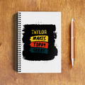 Notepad | A5 Size | 70 GSM Paper & 300 GSM Cover | 120 Pages, Wire Bound, Ruled/Unruled | Unisex | Personalized | Typography | Self-improvement | Everyday | Positive | Makes Today Great - front - White - mockup 1