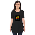 Maternity Dress | Women's Regular Fit | Bio-Washed Cotton Blend | Double Stitched Seams | Adult Female | Personalized | DTF | Typography | Self-improvement | Everyday | Positive | Makes Today Great - front - Black - mockup 1