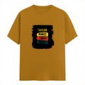 Men's Classic Crew T-Shirt | Regular Fit | 180 GSM Bio-Washed Cotton | DTG Print Ready | Everyday Wear | Personalized | DTG | Typography | Self-improvement | Everyday | Positive | Makes Today Great - front - Mustard Yellow - mockup 1