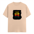 Men's Classic Crew T-Shirt | Regular Fit | 180 GSM Bio-Washed Cotton | DTG Print Ready | Everyday Wear | Personalized | DTG | Typography | Self-improvement | Everyday | Positive | Makes Today Great - front - Peach - mockup 1