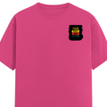 Female Classic Crew T-Shirt | Women's Regular Fit | 180 GSM Bio-Washed Cotton Blend | DTG Print Ready | Durable & Pre-Shrunk | Personalized | DTG | Typography | Self-improvement | Everyday | Positive | Makes Today Great - left pocket - Pink - mockup 3