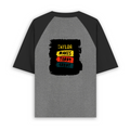 Unisex Oversized Raglan T-Shirt | Relaxed Fit | 100% Bio-Washed Cotton DTG Print | Two-Tone Contrast Sleeves | For Him & Her | Personalized | DTG | Typography | Self-improvement | Everyday | Positive | Makes Today Great - back - mockup 2