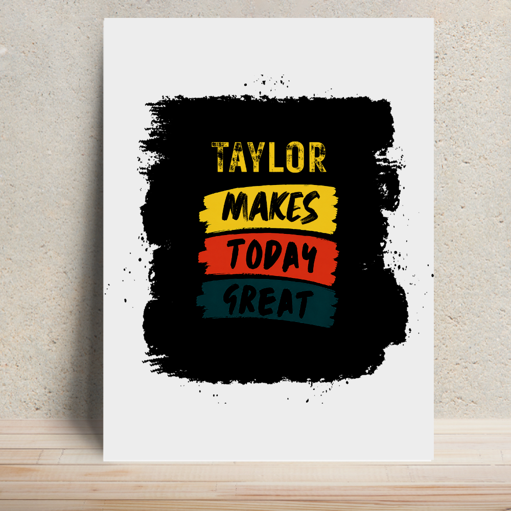 Metal Posters | 8x11.7, 11.7x15.7 | 1mm Thick Metal | Magnetic Display, Waterproof, Glossy Finish | Unisex | Personalized | Typography | Self-improvement | Everyday | Positive | Makes Today Great - front - White - mockup 1