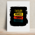 Metal Posters | 8x11.7, 11.7x15.7 | 1mm Thick Metal | Magnetic Display, Waterproof, Glossy Finish | Unisex | Personalized | Typography | Self-improvement | Everyday | Positive | Makes Today Great - front - White - mockup 1