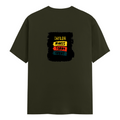 Male Classic Crew T-Shirt | Men's Regular Fit | 180 GSM Bio-Washed Cotton | DTF Print | Pre-Shrunk & Durable | Personalized | DTF | Typography | Self-improvement | Everyday | Positive | Makes Today Great - back - Olive Green - mockup 2