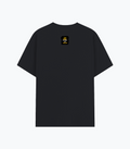 Basic T-Shirt | Unisex XS-2XL | Poly-Cotton Blend | Soft Finish, Durable Stitching | For Him, For Her | Personalized | DTF | Typography | Productivity | Ambition | Everyday | Empowering | Busy Building, Not Complaining - back - Black melange - mockup 2