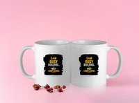 Color Coffee Mug | 11 oz | Ceramic | Fade-Proof Sublimation Print | Unisex | Personalized | Typography | Productivity | Ambition | Everyday | Empowering | Busy Building, Not Complaining
