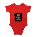 Baby Rompers | 0-12 Months | 180 GSM Bio-Washed Cotton | Soft, Durable, Pre-Shrunk | Unisex Baby | Personalized | DTF | Typography | Productivity | Ambition | Everyday | Empowering | Busy Building, Not Complaining - back - Red - mockup 2