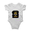 Baby Rompers | 0-12 Months | 180 GSM Bio-Washed Cotton | Soft, Durable, Pre-Shrunk | Unisex Baby | Personalized | DTF | Typography | Productivity | Ambition | Everyday | Empowering | Busy Building, Not Complaining - back - White - mockup 2