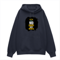 Oversized Hoodie | Relaxed Fit Unisex | 400 GSM Cotton Blend DTG Printed | Pre-Shrunk Drop Shoulder | Adult | Personalized | DTG | Bold Graphic | Motivation | Success | Everyday | Empowering | No Excuses, Just Results - front - Navy Blue - mockup 1