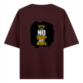 Oversized Classic T-Shirt | Unisex Oversized Fit | 100% Super-Combed Cotton, DTF Print | Pre-Shrunk, Ribbed Neck | Adults | Personalized | DTF | Bold Graphic | Motivation | Success | Everyday | Empowering | No Excuses, Just Results - back - Maroon - mockup 2