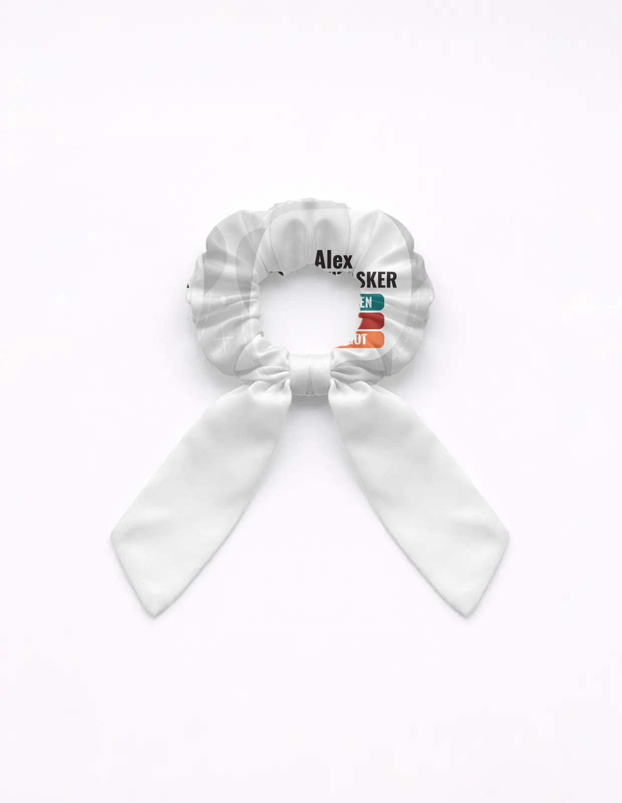 Personalized Graphic Accessory with Custom Name - Female Bow Scrunchies Accessories Accessory