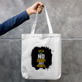 Zippered Tote Bag | Unisex Everyday Carry | 100% Cotton Canvas | Secure Closure, Long Handle | Personalized | DTG | Embroidery | Bold Graphic | Motivation | Success | Everyday | Empowering | No Excuses, Just Results - front - mockup 1