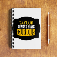 Notepad | A5 Size | 70 GSM Paper & 300 GSM Cover | 120 Pages, Wire Bound, Ruled/Unruled | Unisex | Personalized | Typography | Mindset | Everyday | Motivational | Always Curious