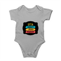 Baby Rompers | 0-12 Months | 180 GSM Bio-Washed Cotton | Soft, Durable, Pre-Shrunk | Unisex Baby | Personalized | DTF | Typography | Positivity | Everyday | Uplifting | Always Stay Positive - front - Grey Melange - mockup 1