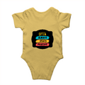 Baby Rompers | 0-12 Months | 180 GSM Bio-Washed Cotton | Soft, Durable, Pre-Shrunk | Unisex Baby | Personalized | DTF | Typography | Positivity | Everyday | Uplifting | Always Stay Positive - back - Yellow - mockup 2