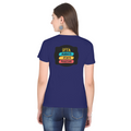Female Classic Crew T-Shirt | Women's Regular Fit | 180 GSM Bio-Washed Cotton | Pre-Shrunk, Double Stitched | DTF Print | Personalized | DTF | Typography | Positivity | Everyday | Uplifting | Always Stay Positive - back - Royal Blue - mockup 2