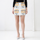 Personalized Minimalist Female Mini Skirt All Over Printed Products with Custom Name