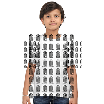 Kids AOP T-Shirt (All over printed products) | T-Shirts | AOP, DTG | Kids, Her | Personalized | Typography | Trust | Confidentiality | Everyday | Secure - front - White - mockup 1