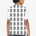 Kids Sports T-Shirt | Unisex Fit | 170 GSM Polyester | Sublimation Printed | Breathable & Fade-Proof | Boys & Girls | Personalized | Typography | Trust | Confidentiality | Everyday | Secure - back - White - mockup 3
