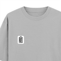 Oversized Standard T-Shirt | Relaxed Fit Unisex | 100% Super Combed Cotton DTG Print | Soft, Breathable, Durable | Adults | Personalized | DTG | Typography | Trust | Confidentiality | Everyday | Secure - left pocket - Grey Melange - mockup 3