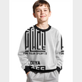Kids AOP Sweatshirt | Unisex Kids | Polyester Fleece | All-Over Print, Durable, Warm | Personalized | Typography | Trust | Confidentiality | Everyday | Secure - front - White - mockup 1