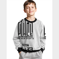 Kids AOP Sweatshirt | Unisex Kids | Polyester Fleece | All-Over Print, Durable, Warm | Personalized | Typography | Trust | Confidentiality | Everyday | Secure