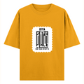 Oversized Classic T-Shirt | Unisex Oversized Fit | 100% Super-Combed Cotton, DTF Print | Pre-Shrunk, Ribbed Neck | Adults | Personalized | DTF | Typography | Trust | Confidentiality | Everyday | Secure - front - Golden Yellow - mockup 1
