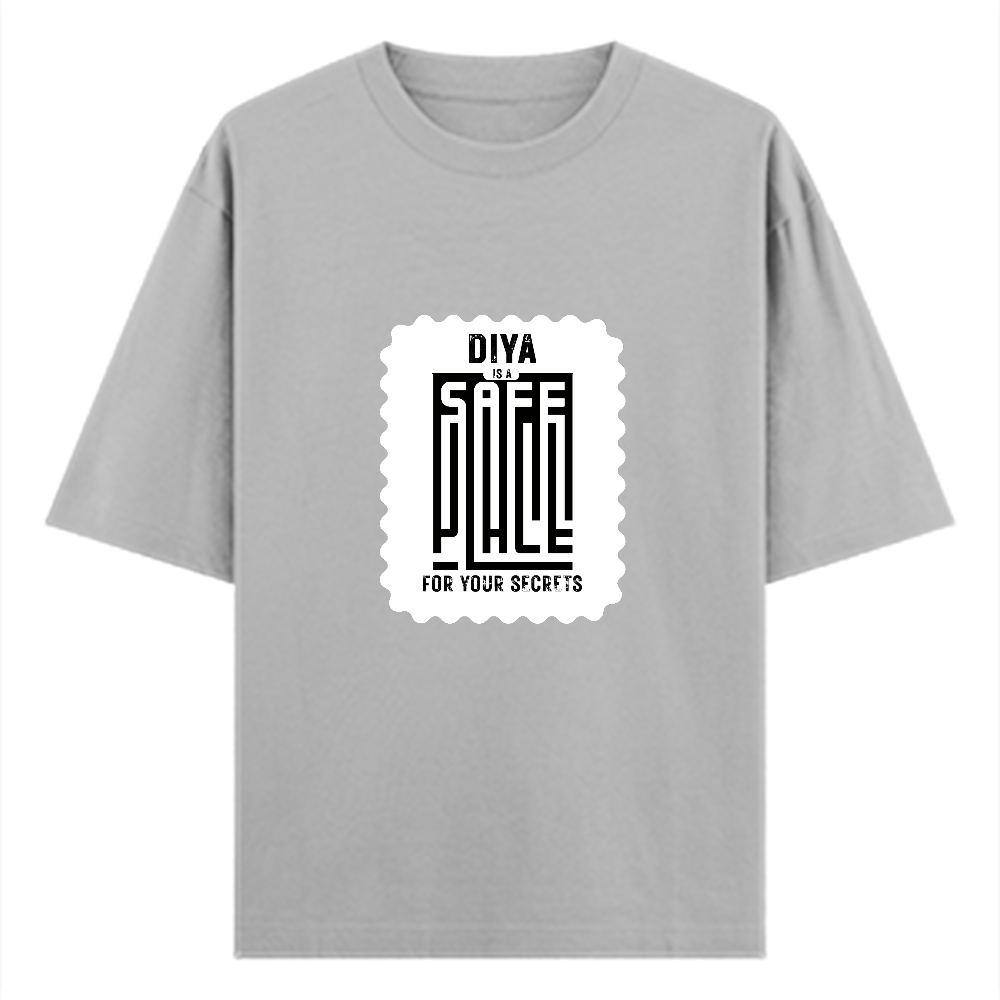 Oversized Classic T-Shirt | Unisex Oversized Fit | 100% Super-Combed Cotton, 240 GSM | Pre-Shrunk, Double-Stitched | Unisex | Personalized | DTG | Typography | Trust | Confidentiality | Everyday | Secure - front - Grey Melange - mockup 1
