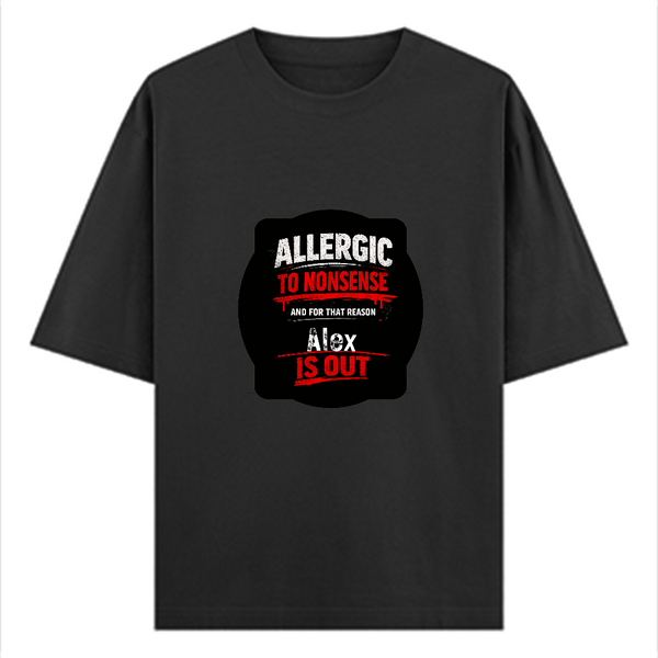 Oversized Classic T-Shirt | Unisex Fit | 100% Super-Combed Cotton | DTG Print | Pre-Shrunk, 240 GSM | Adults | Personalized | DTG | Typography | Attitude | Everyday | Assertive - front - Black - mockup 1