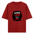 Oversized Classic T-Shirt | Unisex Fit | 100% Super-Combed Cotton | DTG Print | Pre-Shrunk, 240 GSM | Adults | Personalized | DTG | Typography | Attitude | Everyday | Assertive - front - Red - mockup 1