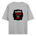 Oversized Classic T-Shirt | Unisex Fit | 100% Super-Combed Cotton | DTG Print | Pre-Shrunk, 240 GSM | Adults | Personalized | DTG | Typography | Attitude | Everyday | Assertive - back - Grey Melange - mockup 2