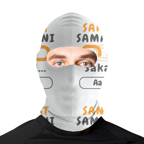 Personalized Minimalist Accessory with Custom Name - Male Balaclava Accessories Accessory