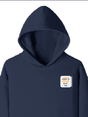 Personalized Minimalist Pullover Hoodie Embroidery with Custom Name