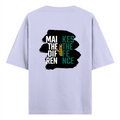 Oversized Standard T-Shirt | Relaxed Fit Unisex | 100% Super Combed Cotton DTG Print | Soft, Breathable, Durable | Adults | Personalized | DTG | Typography | Identity | Self-impact | Everyday | Empowering - back - Lavender - mockup 2