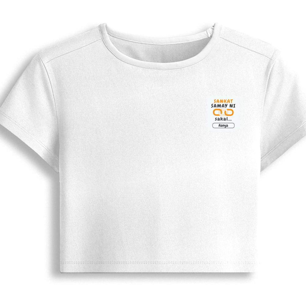 Personalized Minimalist T-Shirt with Custom Name - Female Baby Tee Embroidery T-Shirt