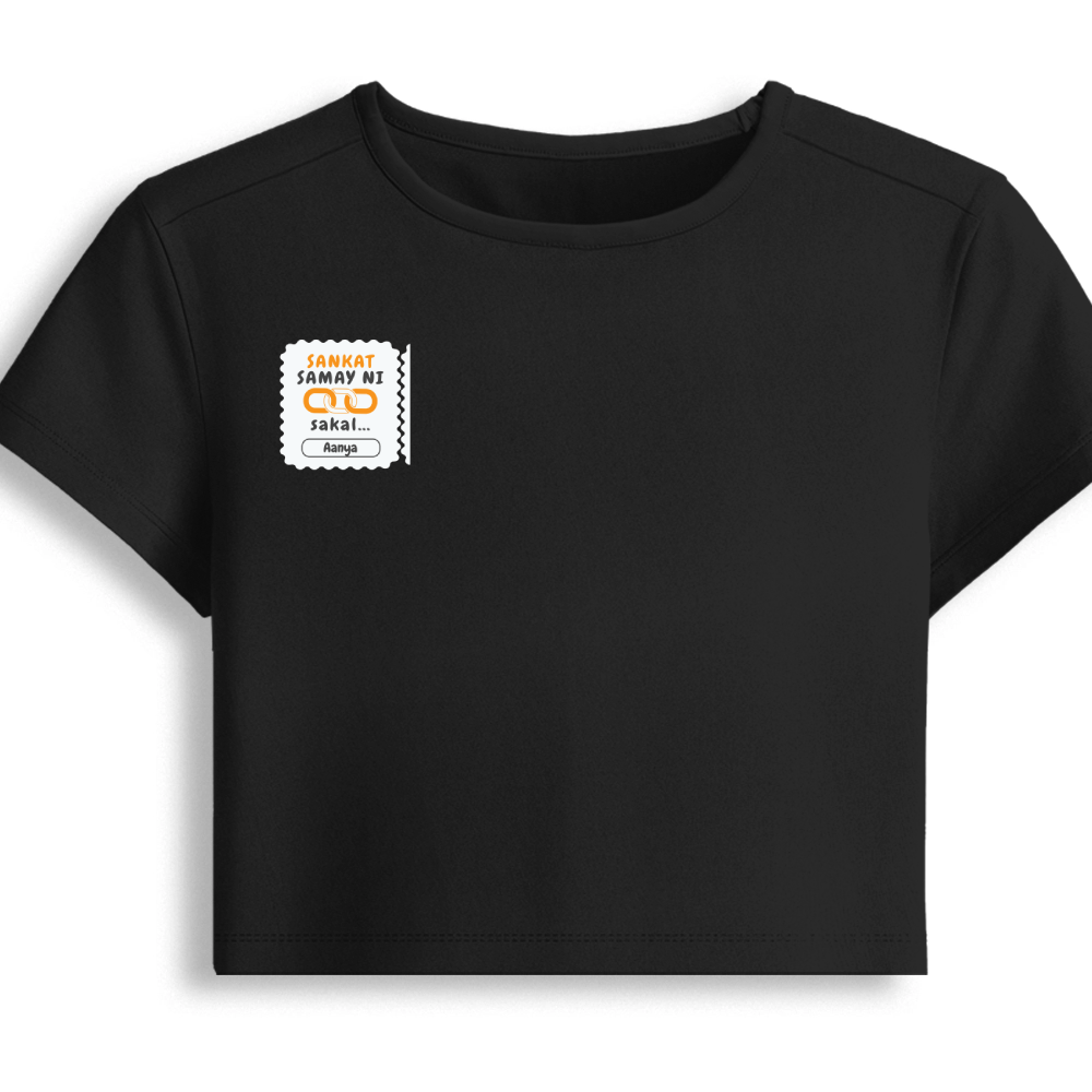Personalized Minimalist T-Shirt with Custom Name - Female Baby Tee Embroidery T-Shirt