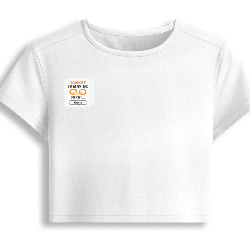 Personalized Minimalist T-Shirt with Custom Name - Female Baby Tee Embroidery T-Shirt