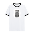 Ringer T-shirt | Unisex Fit | 100% Cotton | DTF Print | Bio Washed & Pre Shrunk | Adults | Personalized | DTF | Typography | Trust | Secrets | Everyday - front - Black White - mockup 1
