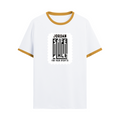 Ringer T-shirt | Unisex Fit | 100% Cotton | DTF Print | Bio Washed & Pre Shrunk | Adults | Personalized | DTF | Typography | Trust | Secrets | Everyday - front - Mustard yellow off white - mockup 1